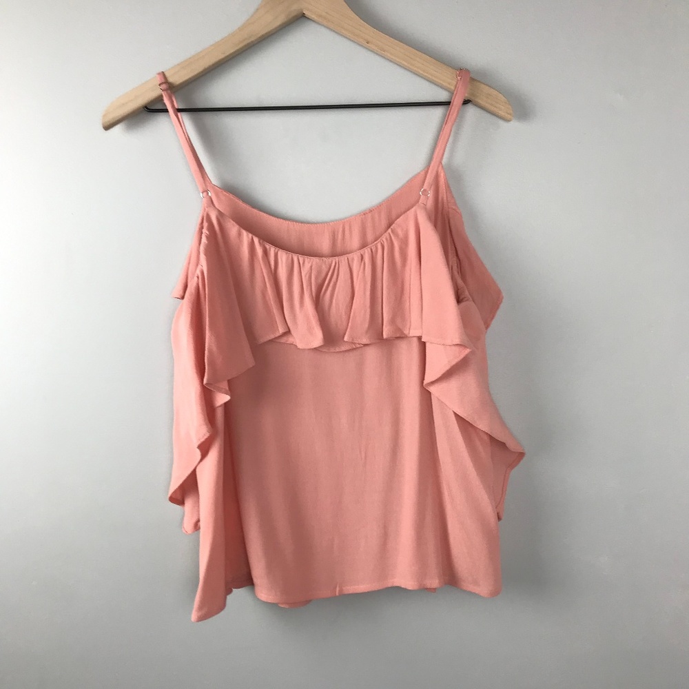 🍄June & Hudson Ruffle Camisole Pink